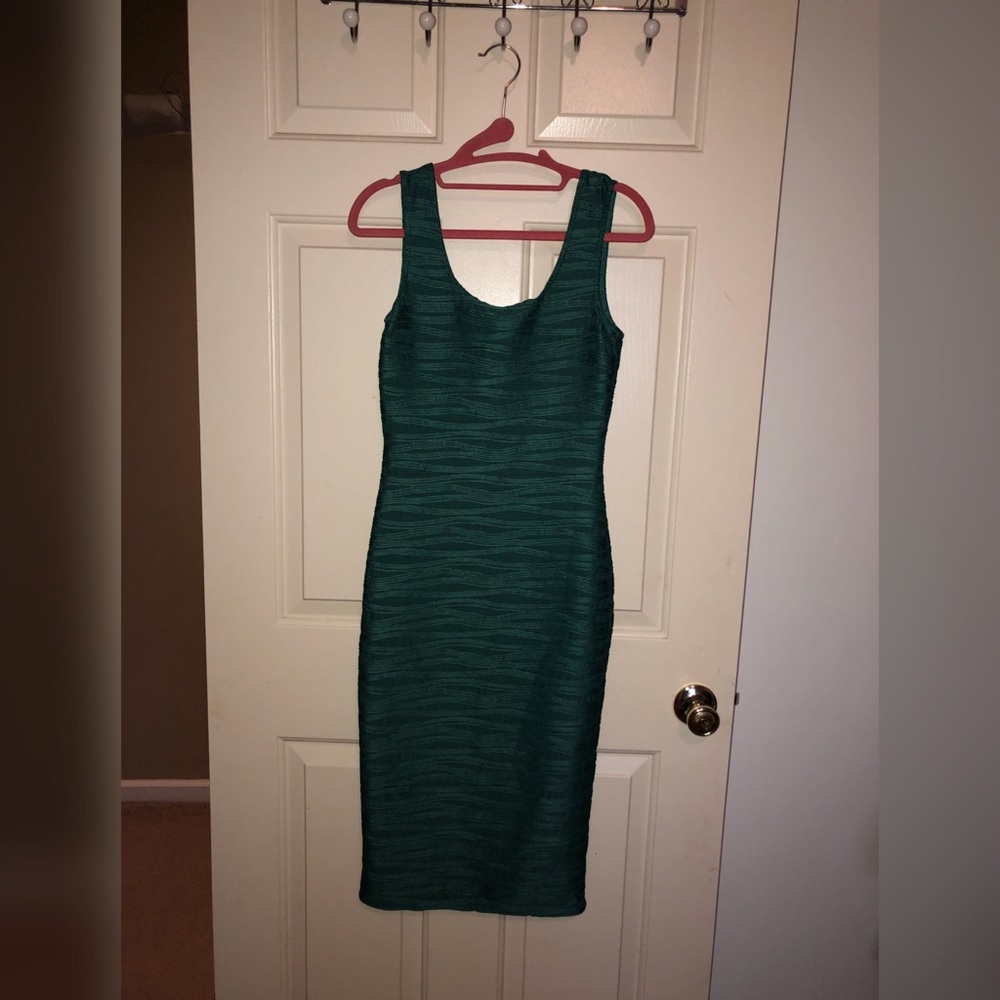 Green midi dress